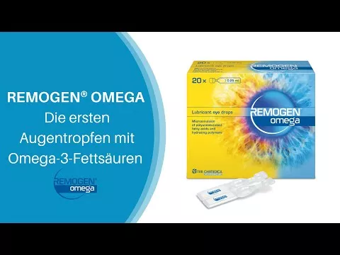 Video over REMOGEN Omega oogdruppels, 20X0,25 ml