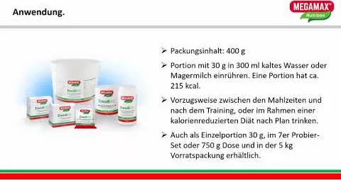 Video over EIWEISS 100 Frambozenkwark Megamax-poeder, 400 g