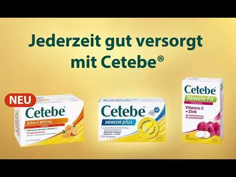 Video over CETEBE ABWEHR plus vitamine C + vitamine D3 + zinkcapsules, 60 st
