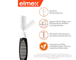 ELMEX Interdentale ragers ISO maat 8 1,5 mm zwart, 8 stuks