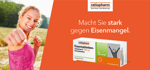 EISENTABLETTEN-ratiopharm 100 mg filmomhulde tabletten, 50 st