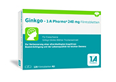 GINKGO-1A Pharma 240 mg Filmomhulde Tabletten, 60 Capsules