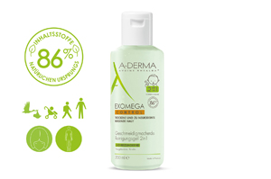 A-DERMA EXOMEGA CONTROL Reinigingsgel 2in1, 200 ml