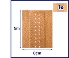HANSAPLAST Klassiek gips 8 cmx5 m, 1 st