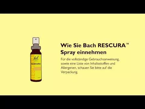 Video over Bachbloesems Originele Rescura Spray met alcohol, 20 ml