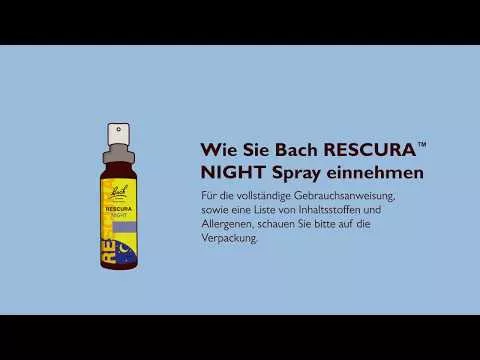 Video over Bachbloesems Originele Rescura Nachtspray met alcohol, 20 ml