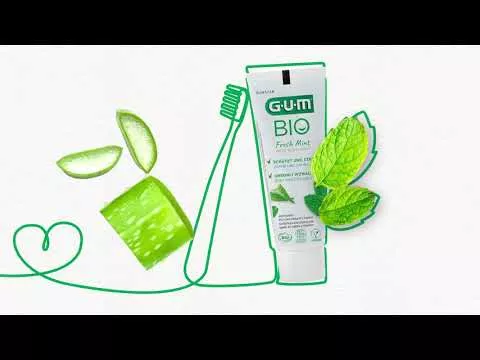 Video over GUM Biologische tandpasta verse munt, 75 ml