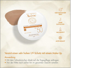 AVENE Compacte zonnebrandcrème SPF 50 zand, 10 g