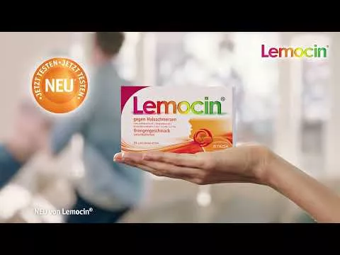 Video over Lemocin® tegen keelpijn, sinaasappelsmaak, 24 stuks