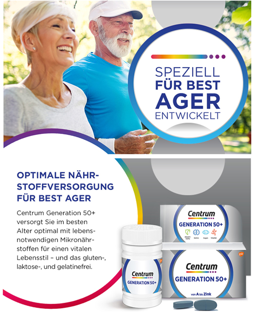 CENTRUM Generatie 50+ tabletten, 180 stuks