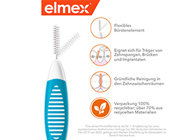 ELMEX Interdentale ragers ISO maat 3 0.6 mm blauw, 8 stuks