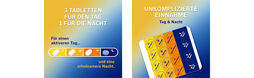 OLYGRIPPAL Dag & Nacht 500 mg/60 mg tabletten, 16 st