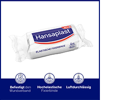 HANSAPLAST elastische fixatieband, gecrept 8 cm x 4 m, 1 st