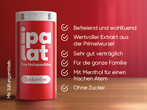 IPALAT Keelpastilles suikervrij, 400 stuks