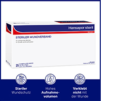HANSAPOR steriel wondverband 10x20 cm, 25 stuks