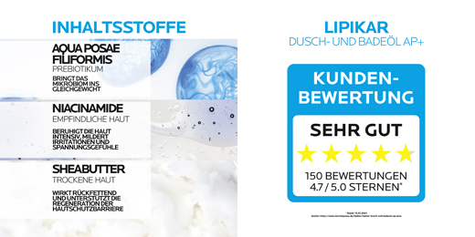 ROCHE-POSAY Lipikar douche- en badolie AP+, 750 ml