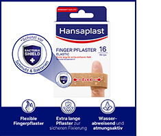 HANSAPLAST Elastische gipsstrips voor vingers, 16 stuks