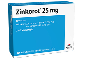 ZINKOROT 25 mg tabletten, 100 st