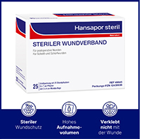HANSAPOR steriel wondverband 6x7 cm, 25 stuks