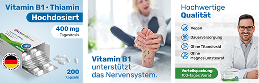 GLYCOWOHL Vitamine B1 Thiamine 400 mg hooggedoseerde capsules, 200 stuks