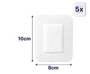 HANSAPLAST Ultragevoelig wondverband 8x10 cm XXL, 5 st