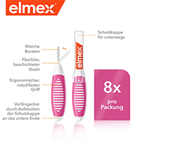 ELMEX Interdentale ragers ISO maat 0 0,4 mm roze, 8 stuks