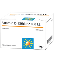 VITAMIN D3 KÖHLER 2.000 I.U. capsules, 120 st
