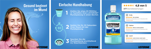 LISTERINE Total Care Tandsteenbeschermer Mondwater, 600 ml