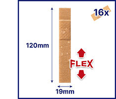 HANSAPLAST Elastische gipsstrips voor vingers, 16 stuks