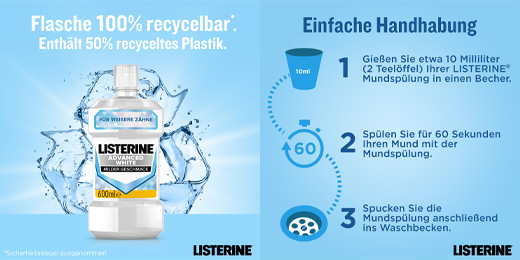 LISTERINE Advanced witte Mundspülung, 600 ml