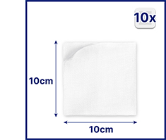 HANSAPLAST Steriele kompressen 10x10 cm, 5X2 st