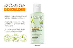 A-DERMA EXOMEGA CONTROL Reinigingsgel 2in1, 200 ml