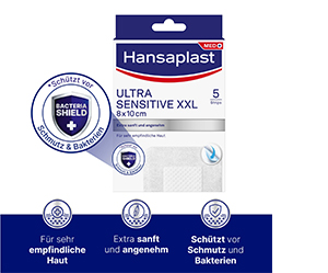 HANSAPLAST Ultragevoelig wondverband 8x10 cm XXL, 5 st