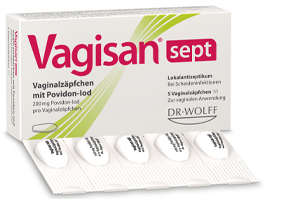 VAGISAN sept vaginale zetpillen met povidonjood, 5 stuks