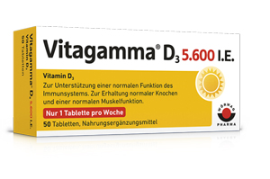 VITAGAMMA D3 5.600 I.U. vitamine D3 NEM Tabletten, 50 st