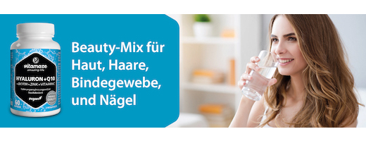 HYALURONSÄURE 200 mg hoge dosis + co-enzym Q10 veganistisch, 60 stuks