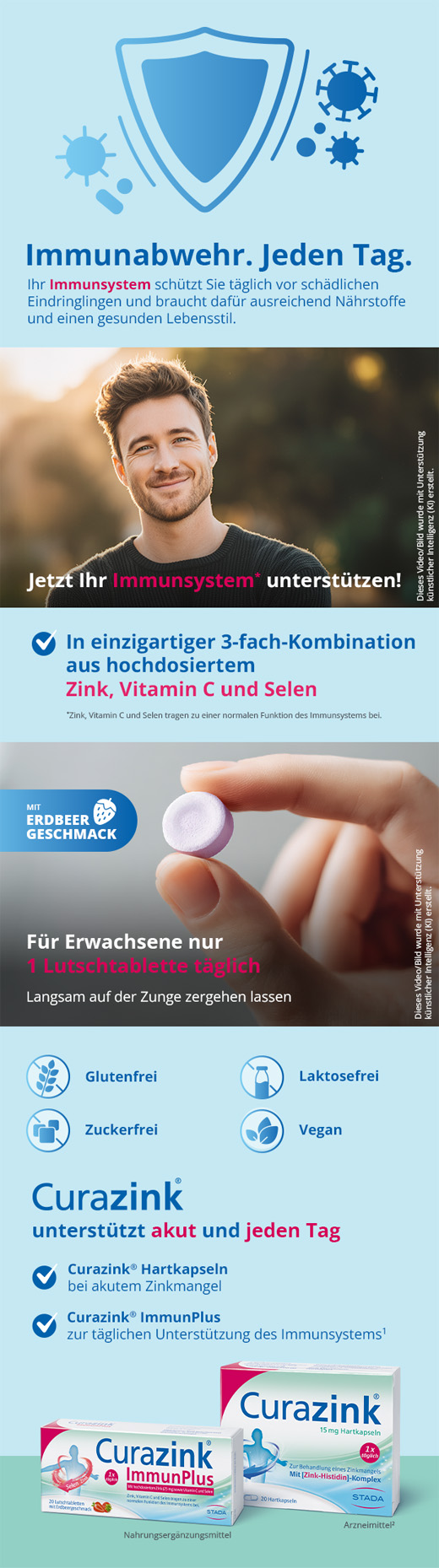 CURAZINK ImmunPlus zuigtabletten, 20 stuks