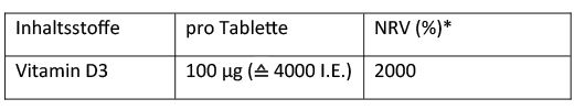 DEKRISTOLVIT D3 4.000 I.U. tabletten, 30 st
