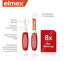 ELMEX Interdentale ragers ISO maat 2 0,5 mm rood, 8 stuks