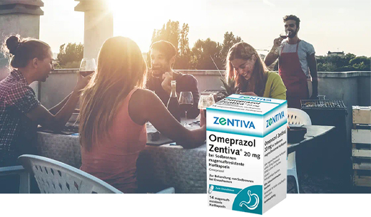 OMEPRAZOL Zentiva 20 mg voor brandend maagzuur, 14 stuks
