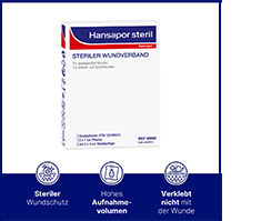 HANSAPOR steriel wondverband 6x7 cm, 1 st