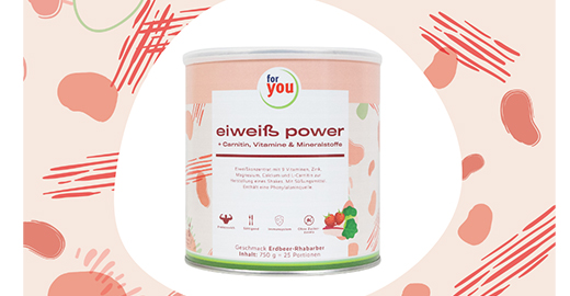 FOR YOU proteïne power aardbei poeder, 750 g