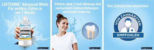 LISTERINE Advanced witte Mundspülung, 600 ml