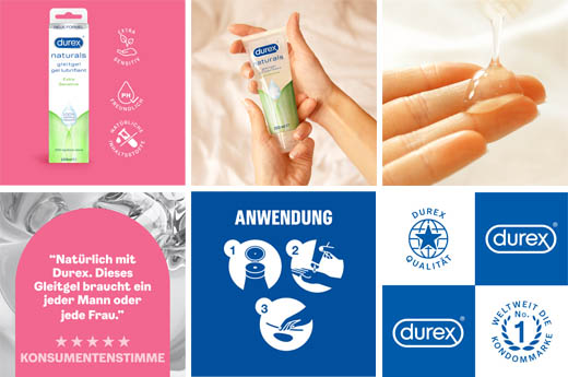 DUREX naturals glijgel extra gevoelig, 100 ml