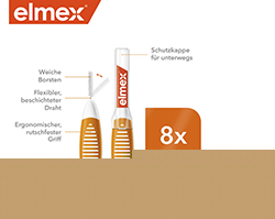 ELMEX Interdentale ragers ISO maat 1 0,45 mm oranje, 8 stuks