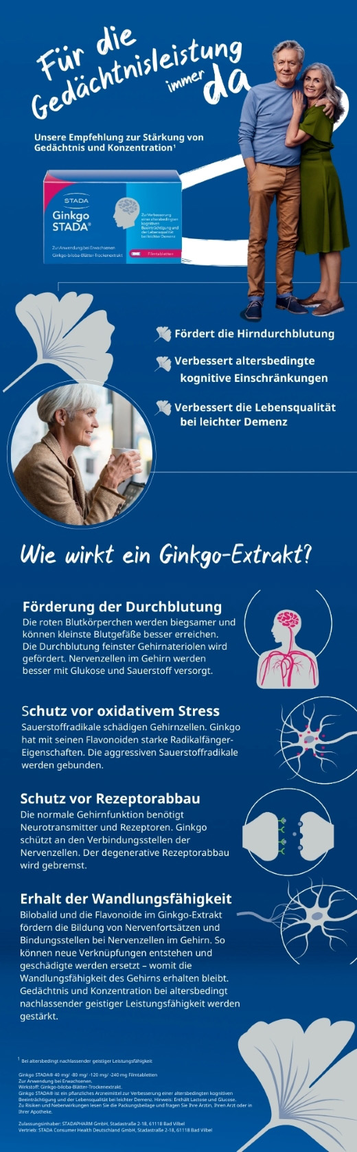 GINKGO STADA 40 mg filmomhulde tabletten, 120 stuks