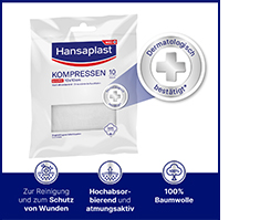 HANSAPLAST Steriele kompressen 10x10 cm, 5X2 st