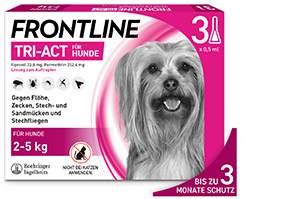 FRONTLINE Tri-Act druppeloplossing voor honden 2-5 kg, 3 st