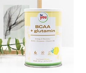 FOR YOU BCAA+glutamine Energie & Recovery Citroen, 480 g