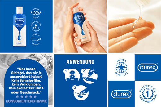 DUREX play Feel glijmiddel op waterbasis, 250 ml